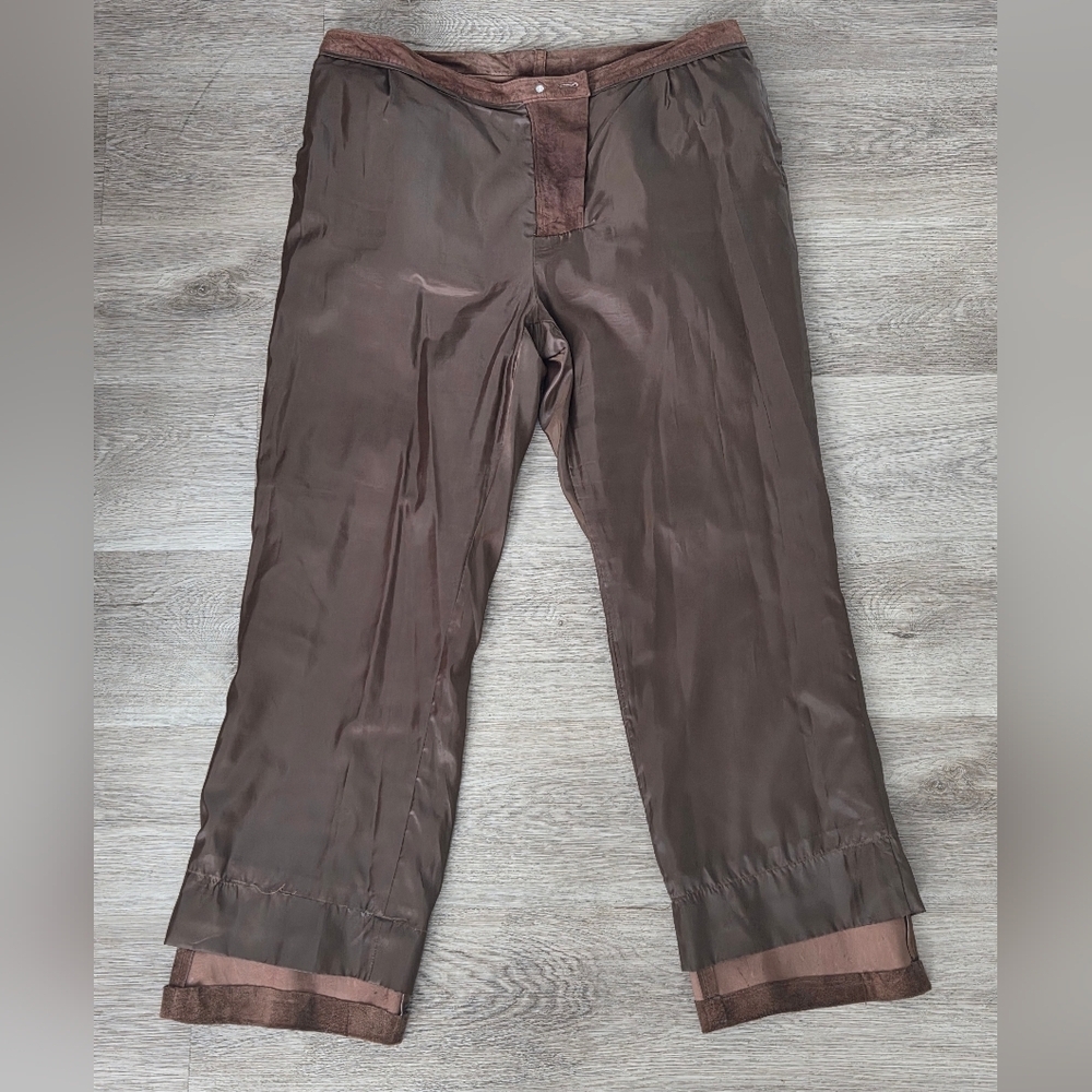 Lauren Ralph Lauren Women's Pants 100% Leather, Size 16, Vtg. - Picture 3 of 12